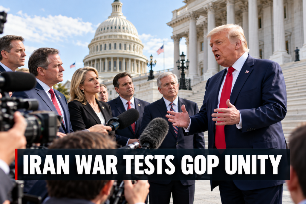 Republican candidates campaigning on ending the Iran war midterms fight