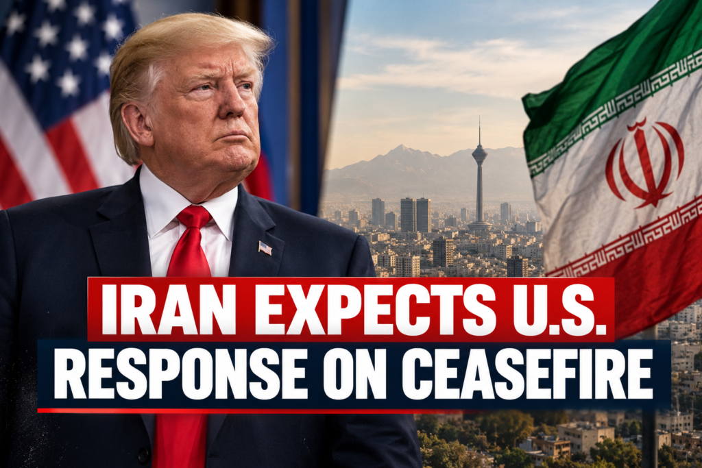 Oil tanker near the Strait of Hormuz as the Iran ceasefire proposal awaits a U.S. response