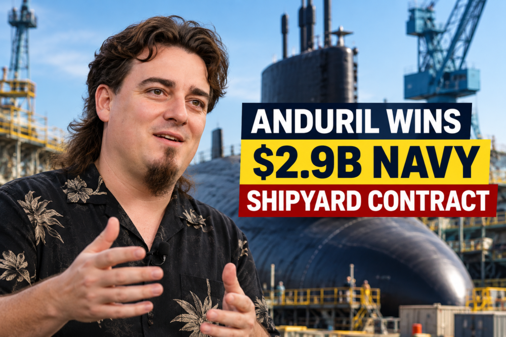 Anduril Navy Submarine Contract Worth Up to $2.9 Billion Artist concept of the shipyard planned under the Anduril Navy submarine contract at Sparrows Point, Maryland