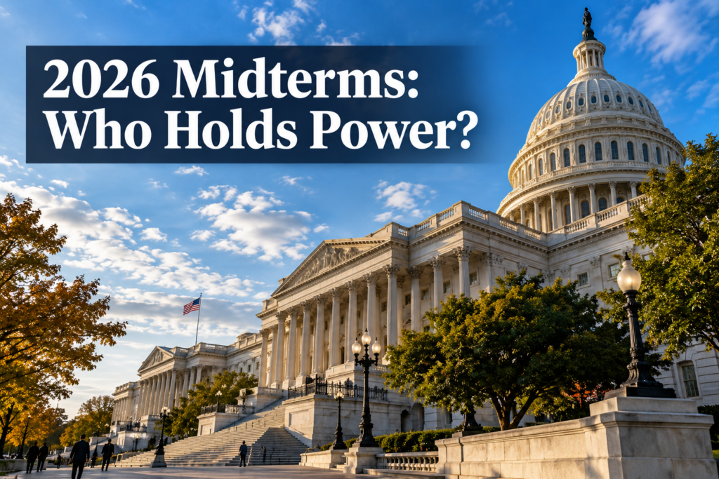 2026 Midterm Election Odds: Democrats Favored in Congress U.S. Capitol dome representing 2026 midterm election odds for House and Senate control