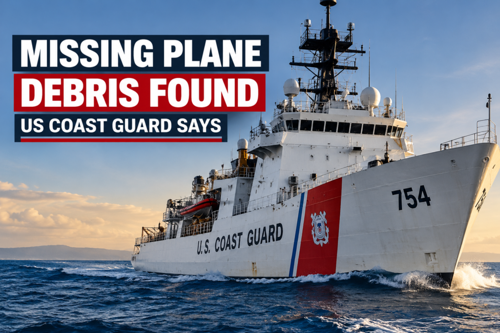 Missing Air Ambulance: Debris Found Off Nantucket Island U.S. Coast Guard cutter on patrol during the search for the missing air ambulance off Nantucket