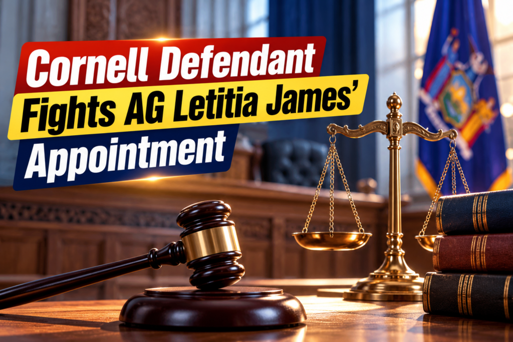New York attorney general Letitia James special prosecutor in Cornell fraternity case court challenge