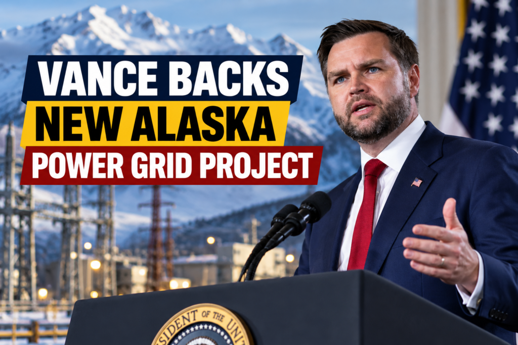 Illustration of the Beluga-Healy Transmission Project, a planned 223-mile high-voltage power line across Alaska